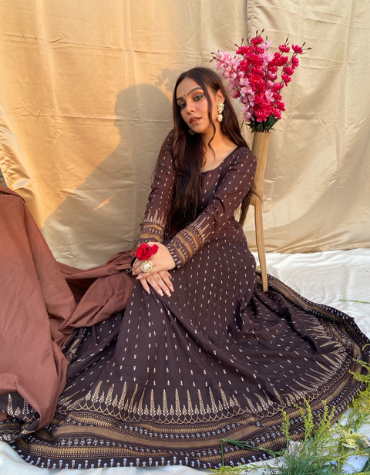 BRIGHT BROWN SUIT SET