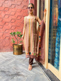 daisy brown chanderi suit set