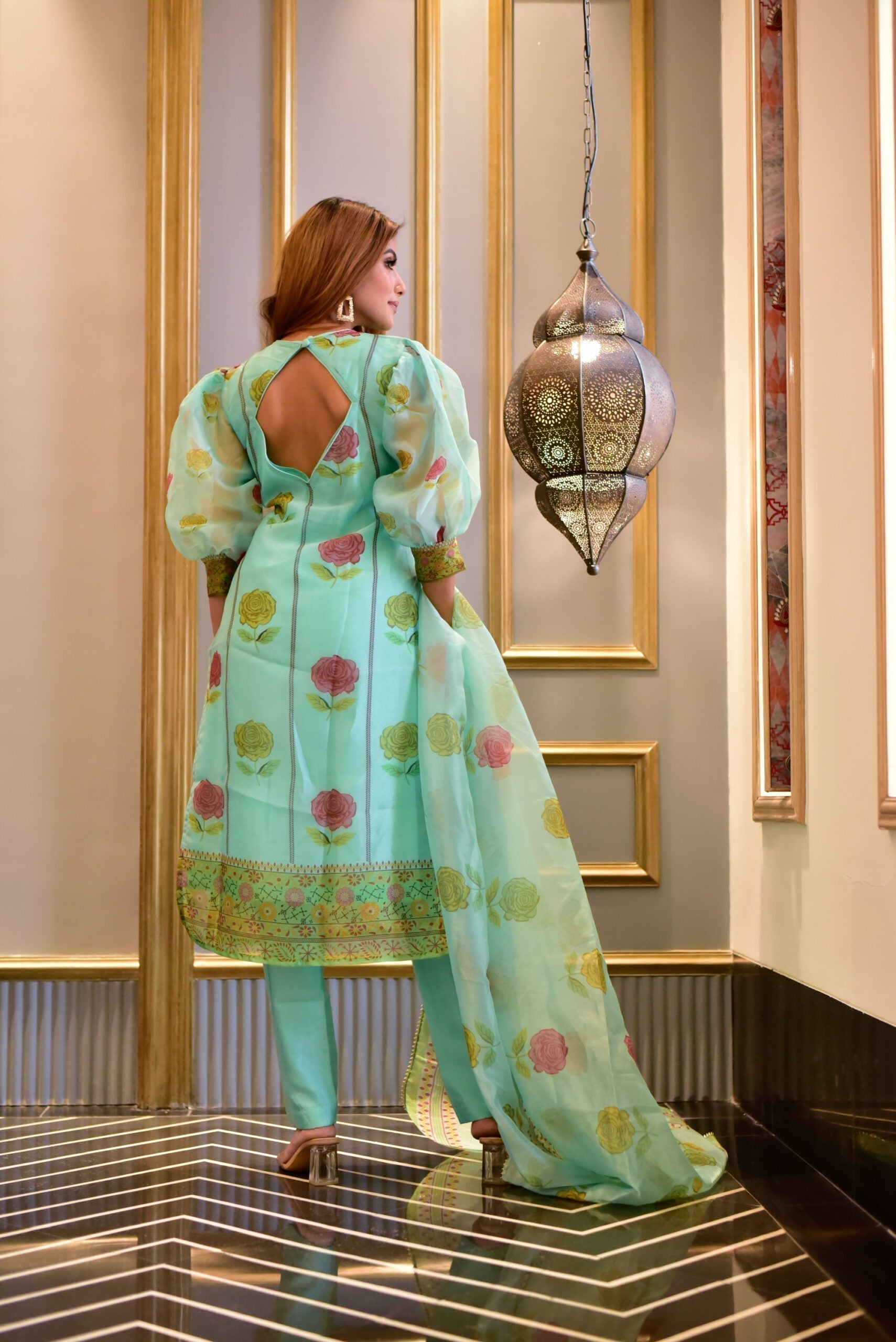 aanavi organza suit set