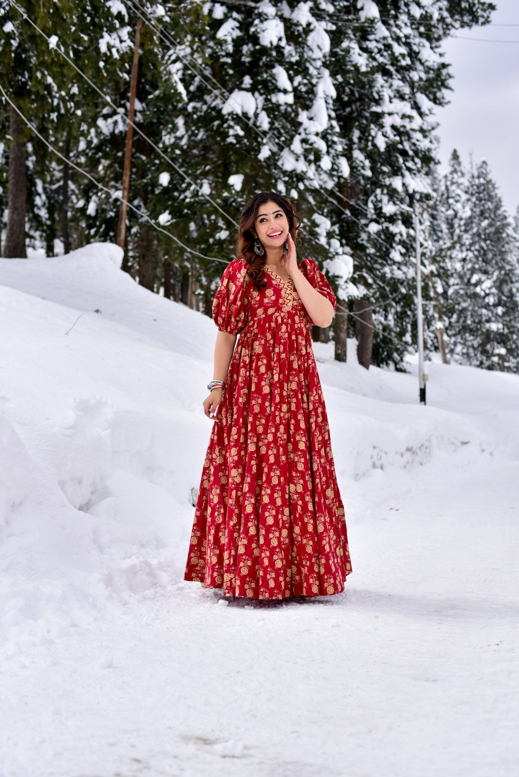 dhrishti red cotton dress