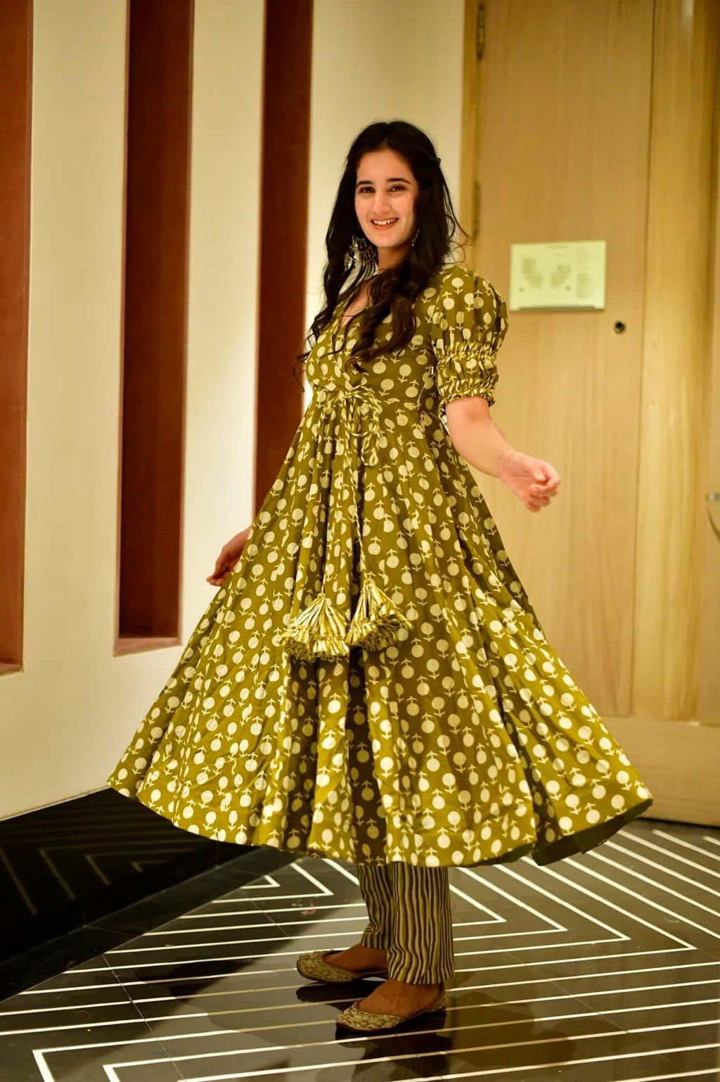 Green birch cotton suit set