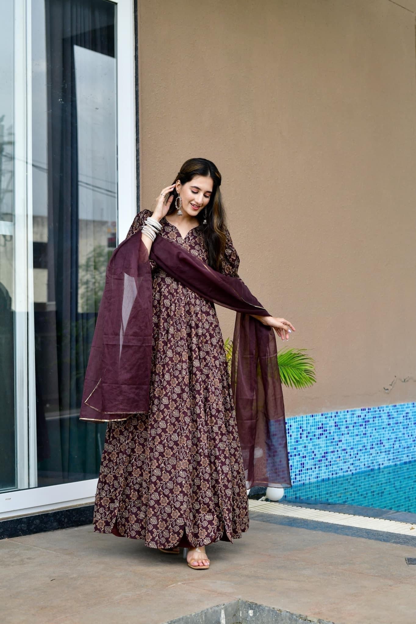 Anokhi brown maxi set