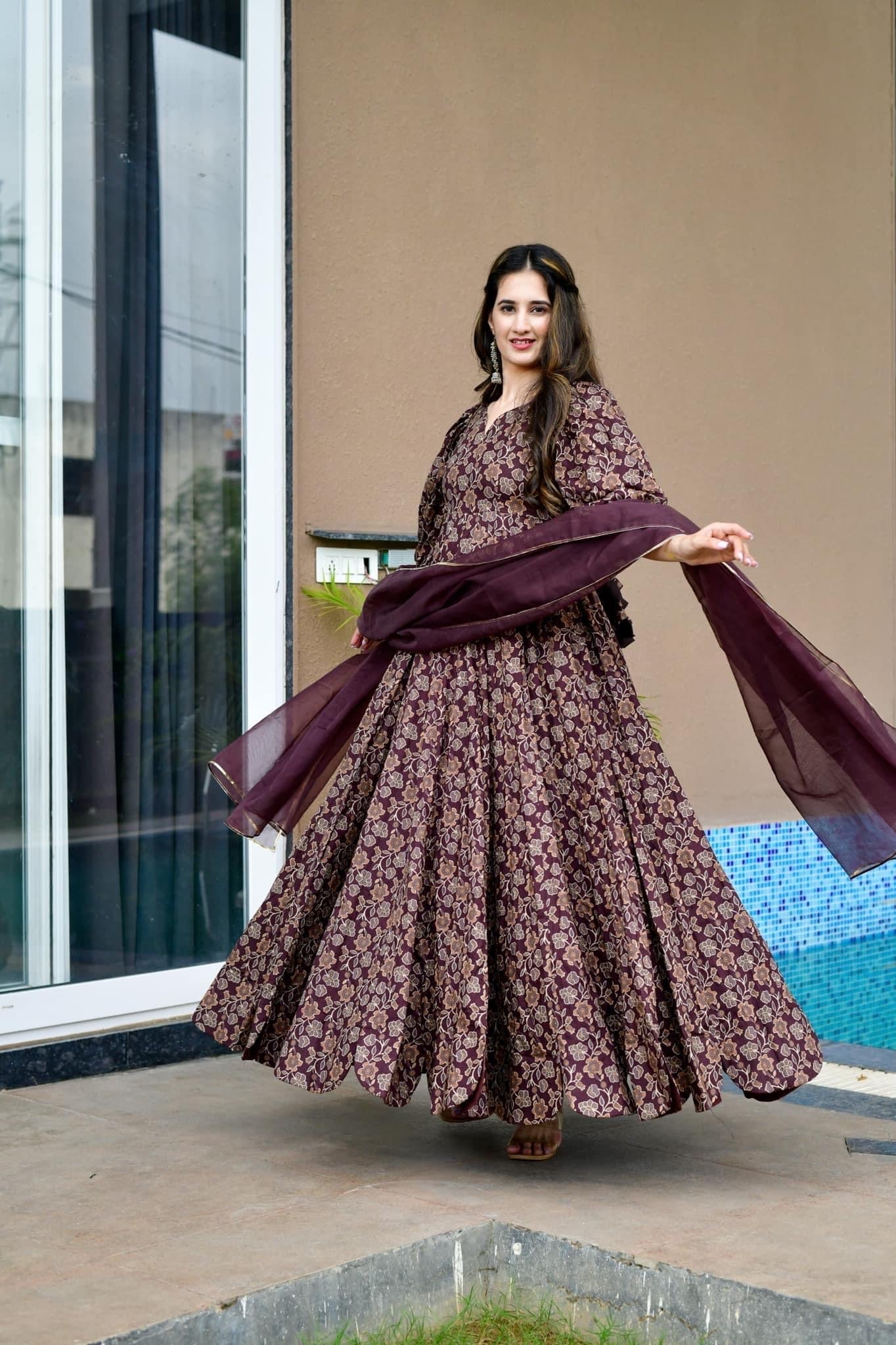 Anokhi brown maxi set